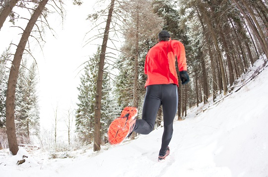 Winter trail running